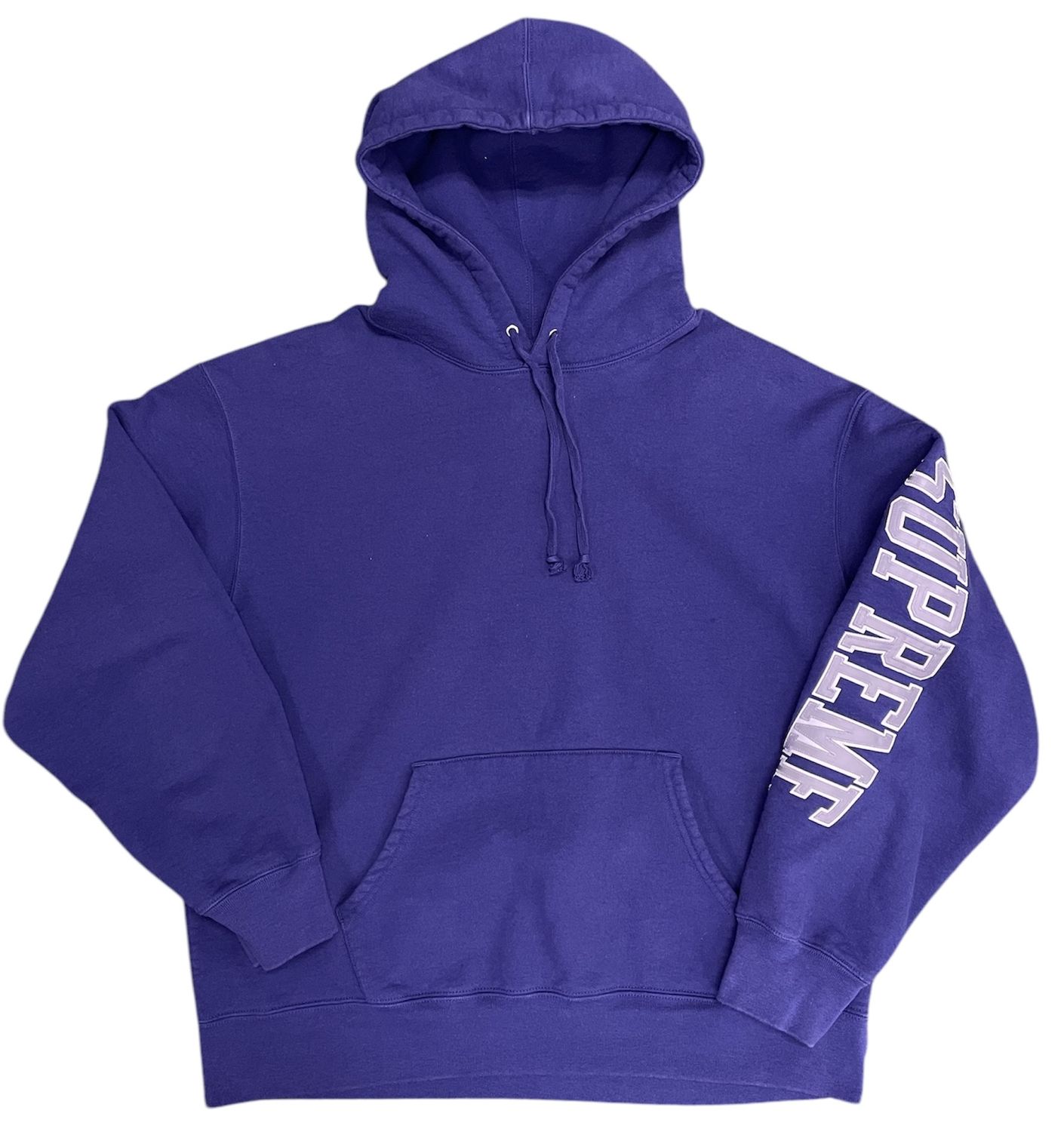 Supreme Sleeve Arc Hooded Sweatshirt (FW23) Washed Navy Size Large
