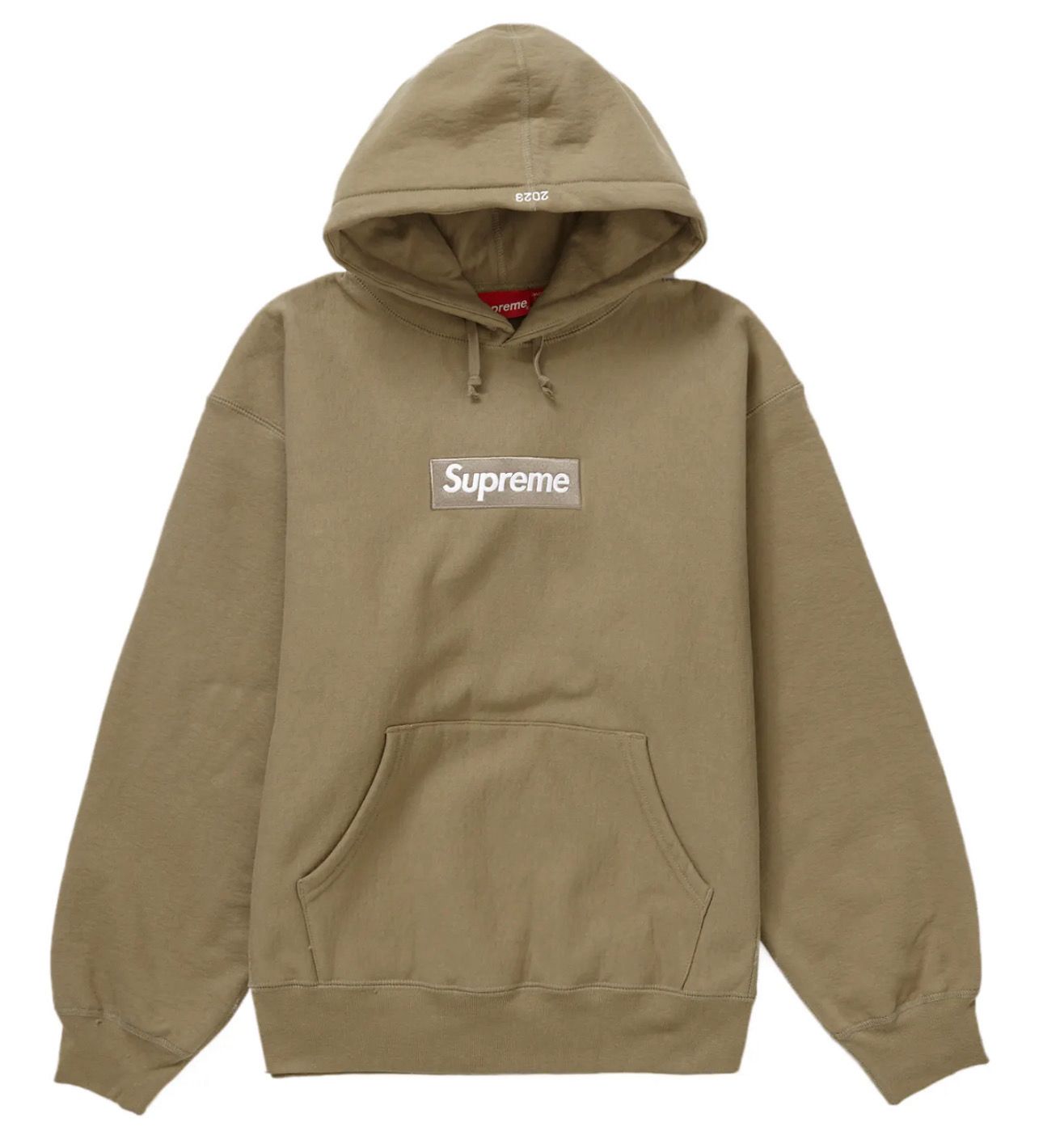 Supreme Box Logo Hooded Sweatshirt (FW23) Dark Sand Large