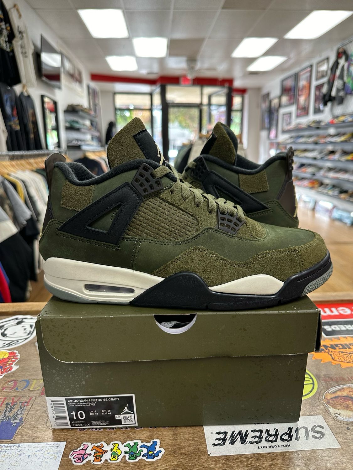 Used Jordan 4 Retro SE Craft Medium Olive Size 10