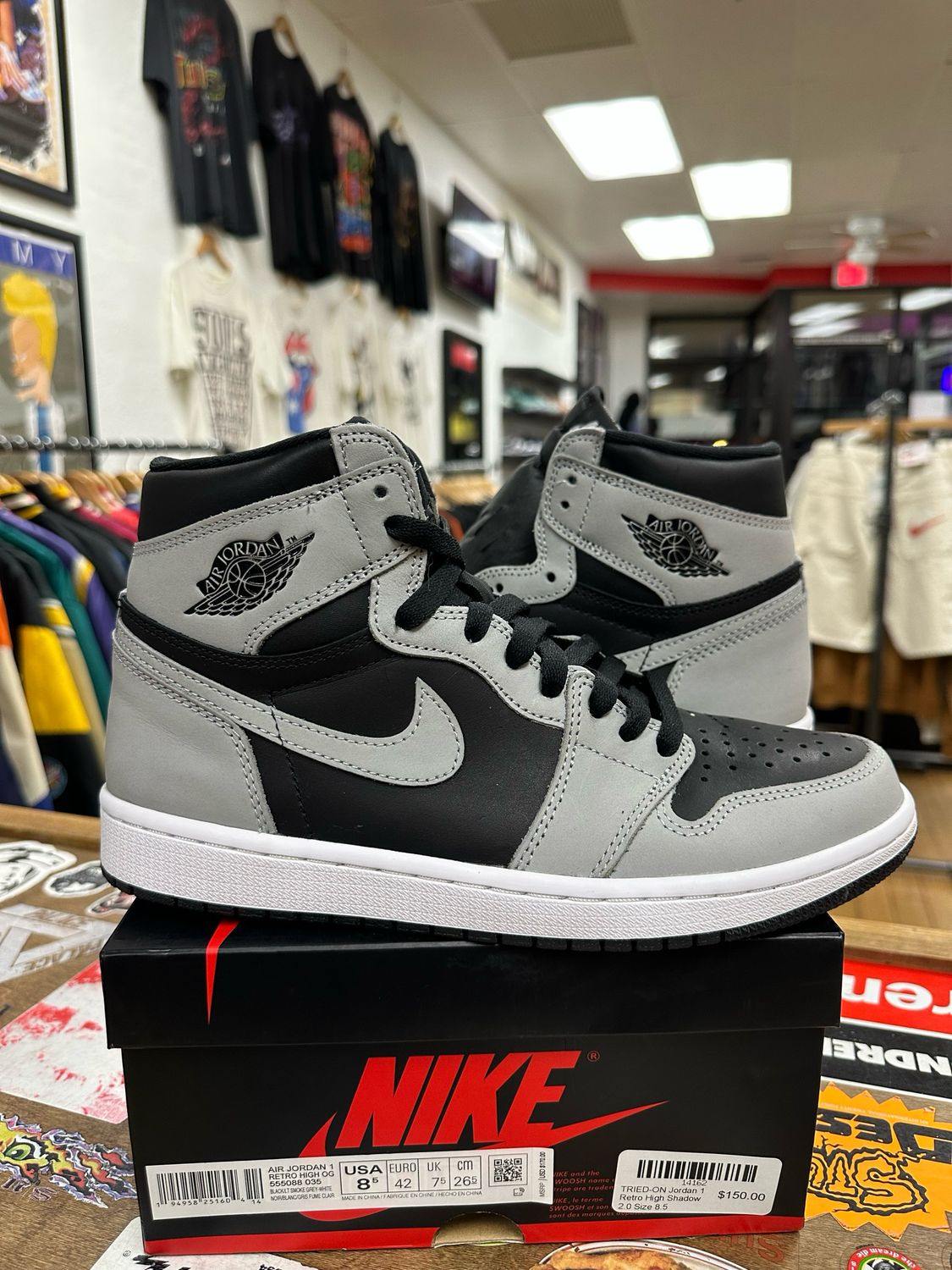 TRIED-ON Jordan 1 Retro High Shadow 2.0 Size 8.5