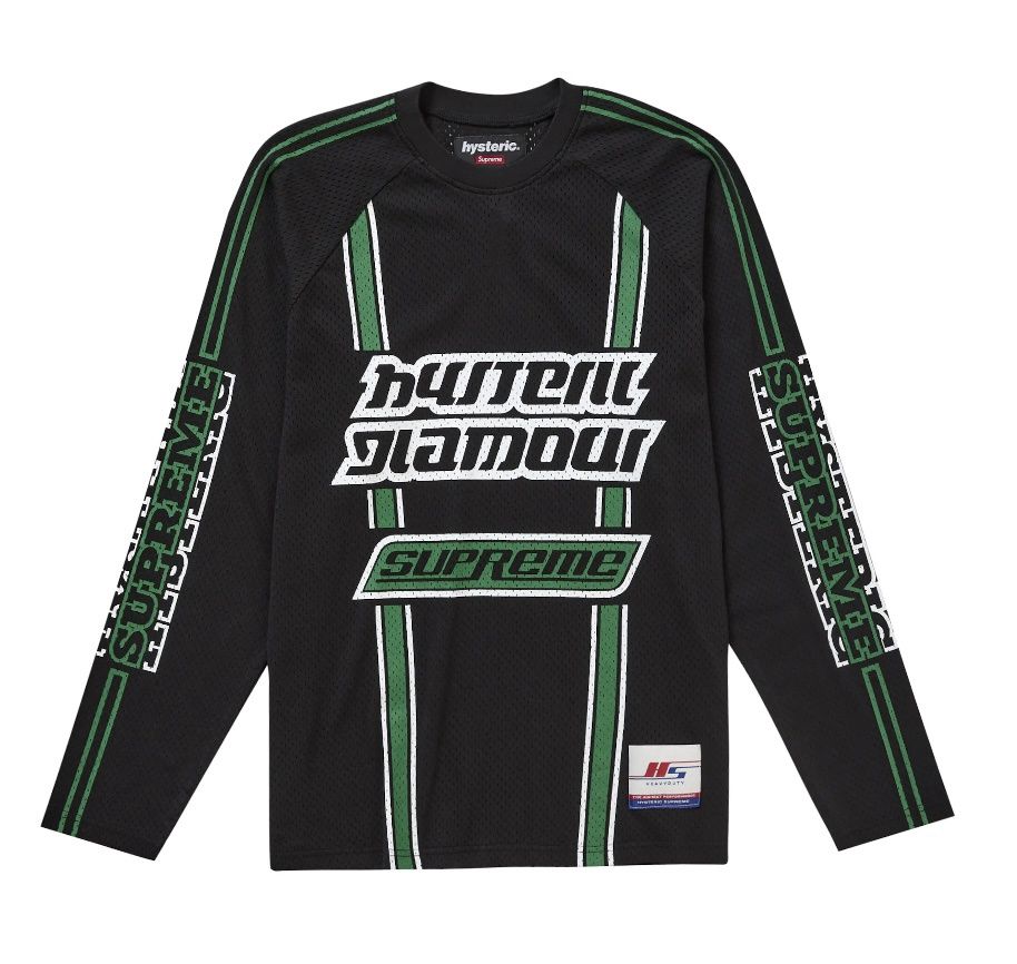 Supreme Hysteric Glamour Mesh L/S Top Black Size L NEW