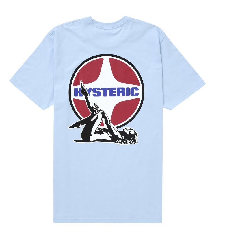 Supreme Hysteric Glamour Pin Up Tee Light Blue Size M NEW