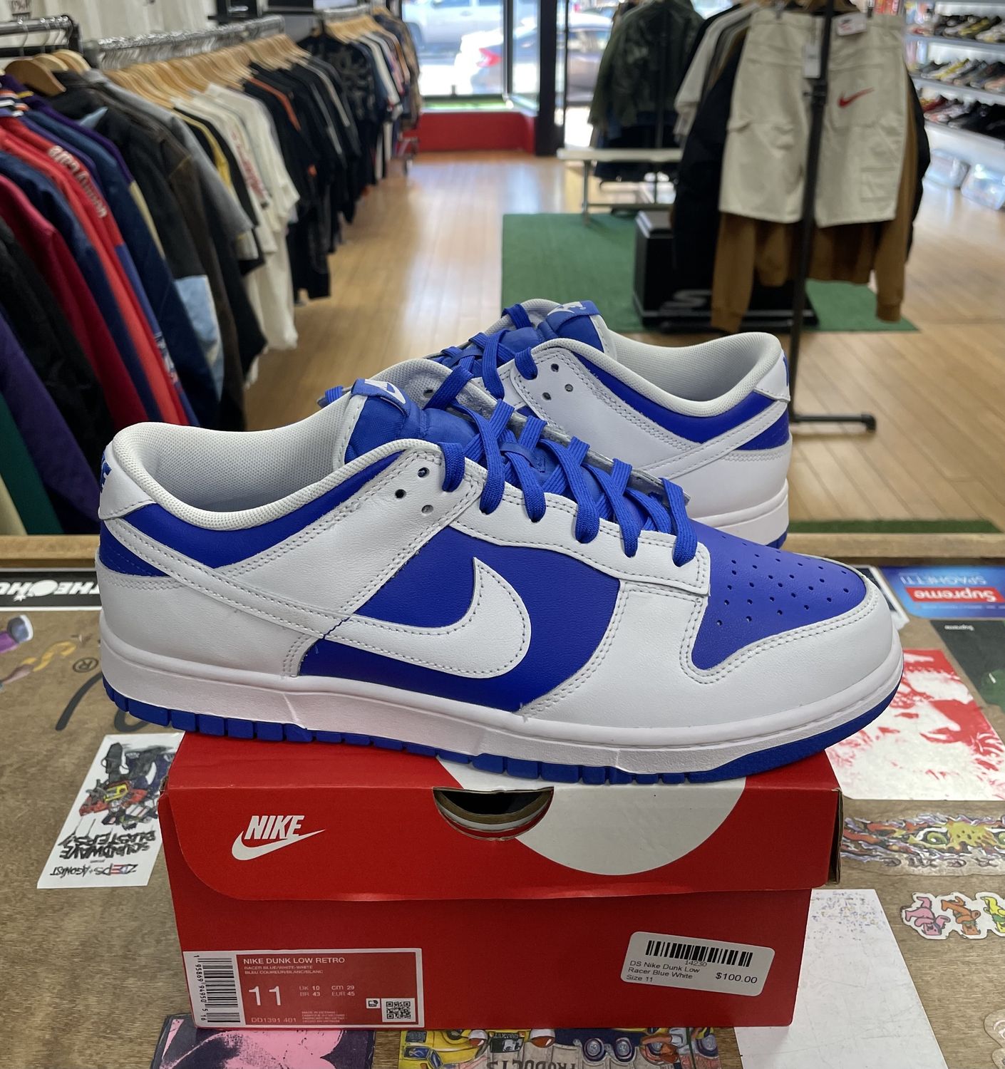 DS Nike Dunk Low Racer Blue White Size 11