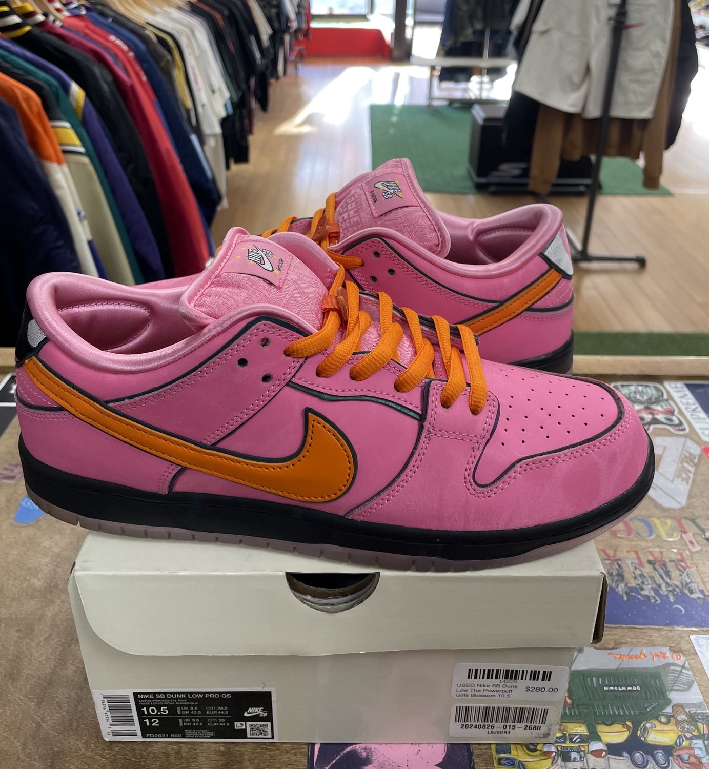 USED Nike SB Dunk Low The Powerpuff Girls Blossom 10.5