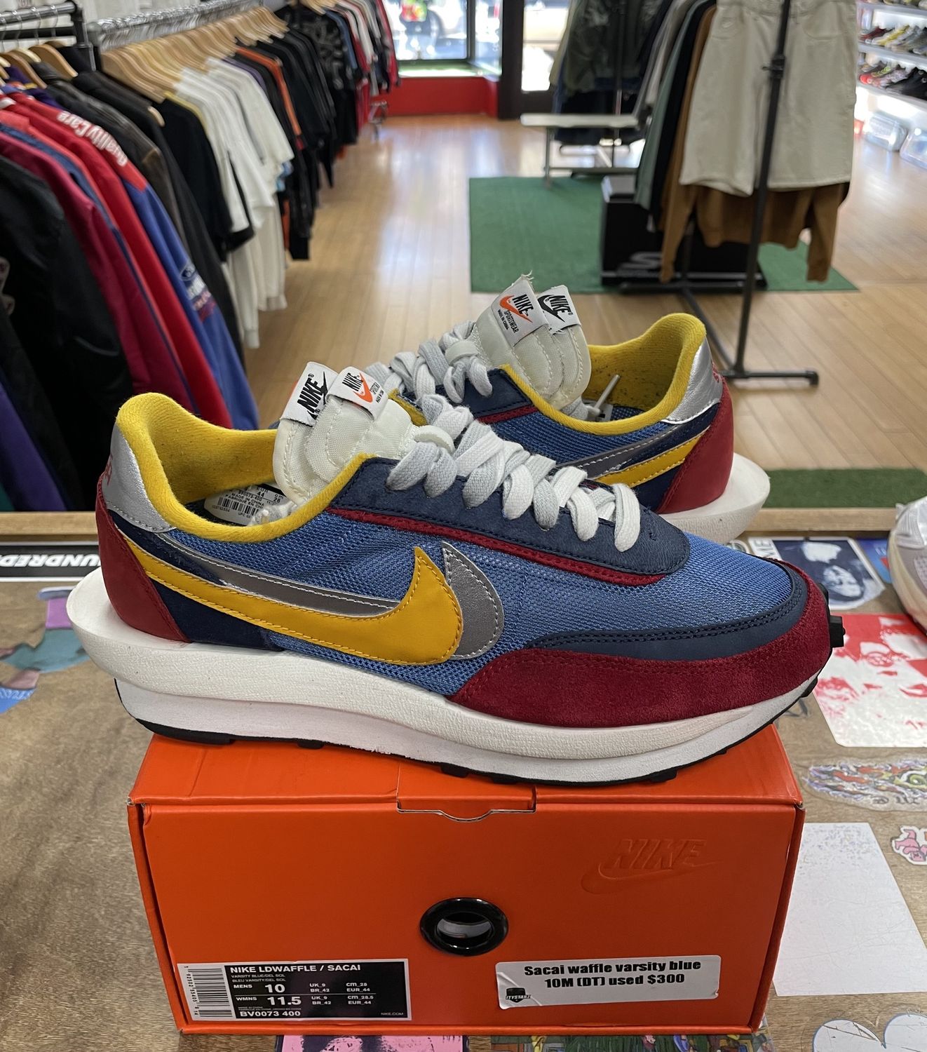 USED Nike LD Waffle sacai Varsity Blue Size 10