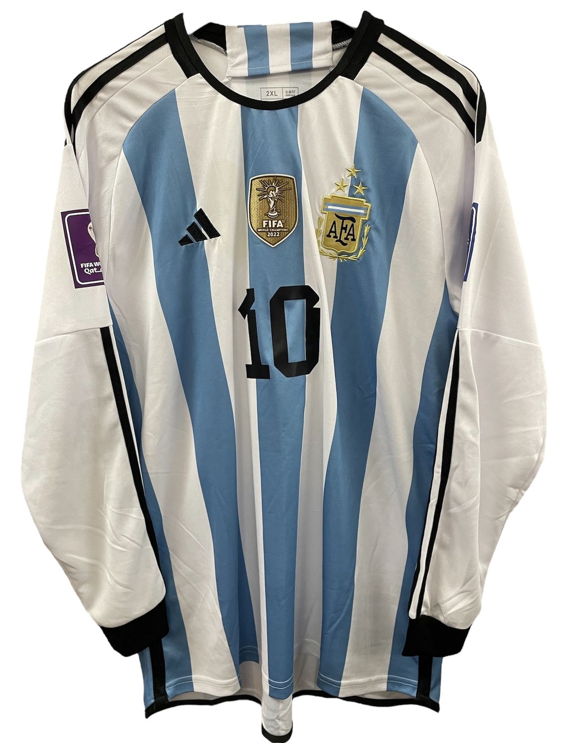 2022 Fifa World Cup Argentina Home Messi Longs Sleeve Size 2XL