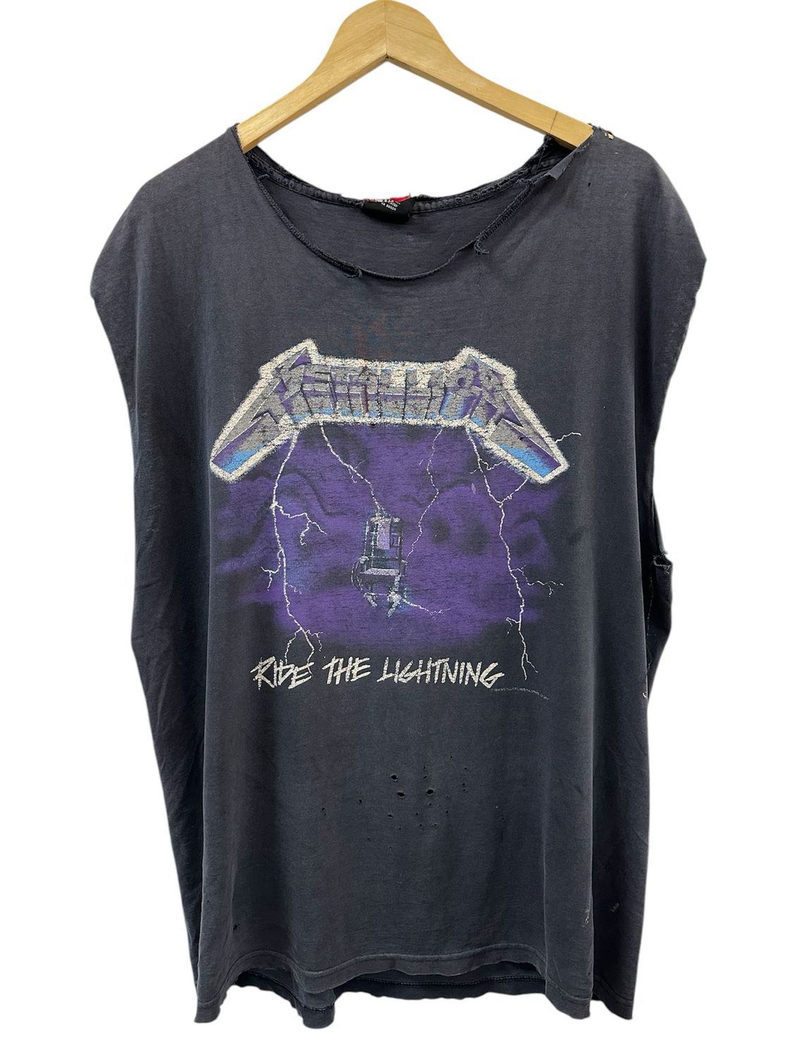 Vintage Metallica Distressed Ride The Lightning Tee XL