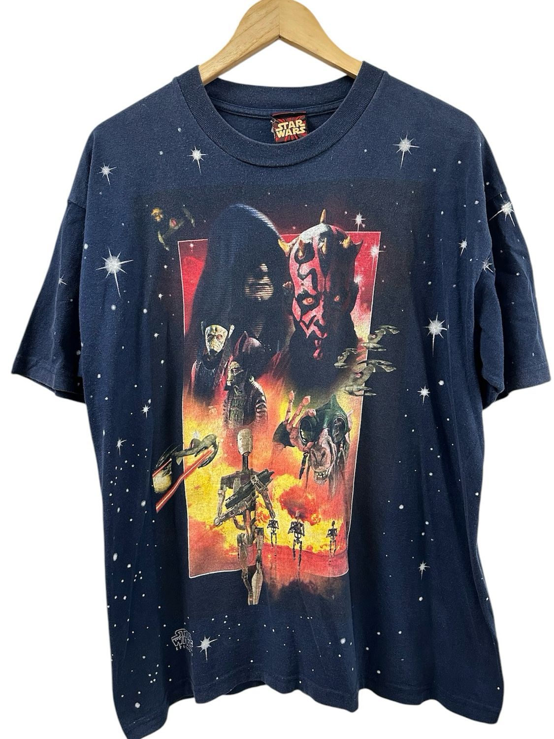 Vintage Star Wars Episode 1 All Over Print Tee XL