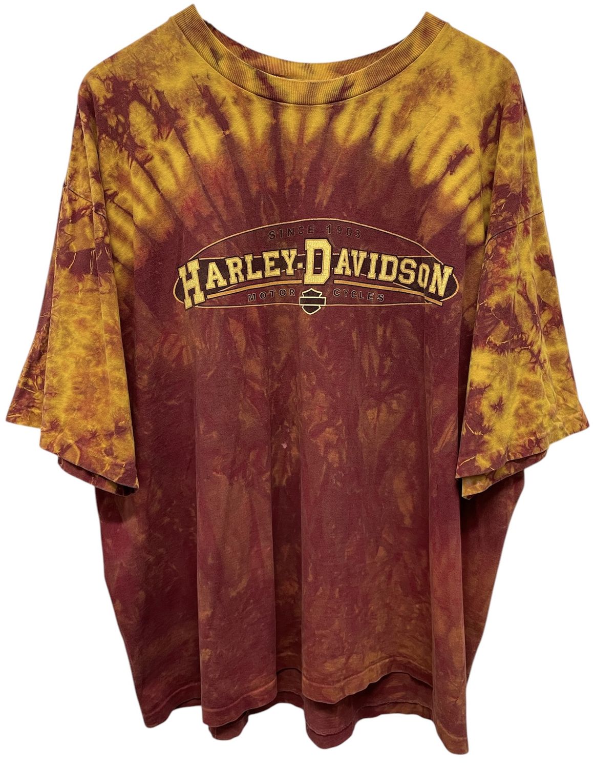 Vintage Harley Davidson Cayman Tie Dye Tee Size 2XL