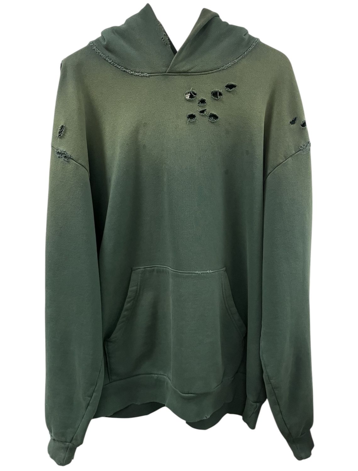 Warren Lotas Roadside Coffee Distressed Hoodie Green Size XL