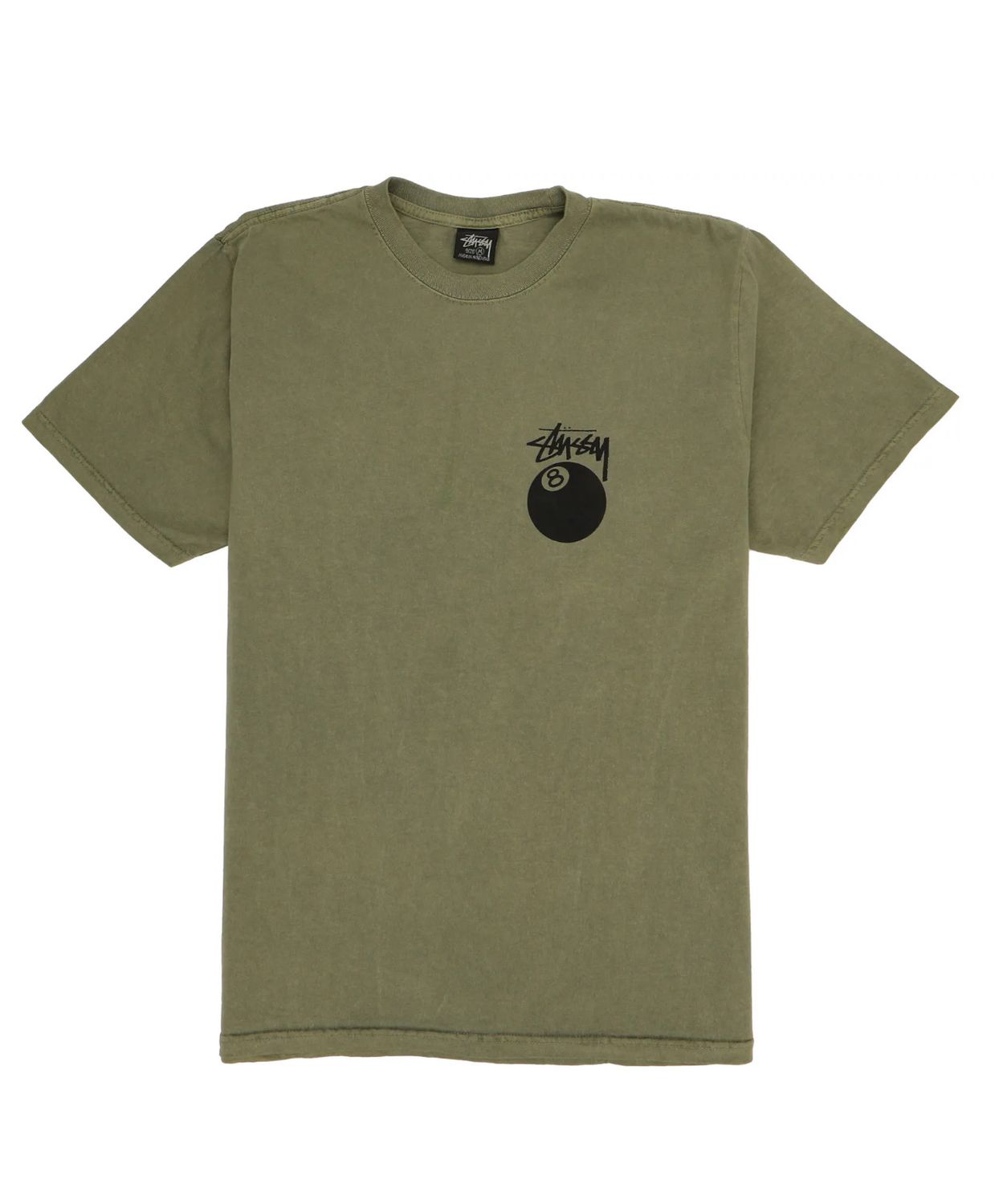 Stussy 8 Ball Pigment Dyed Tee Olive Size Small