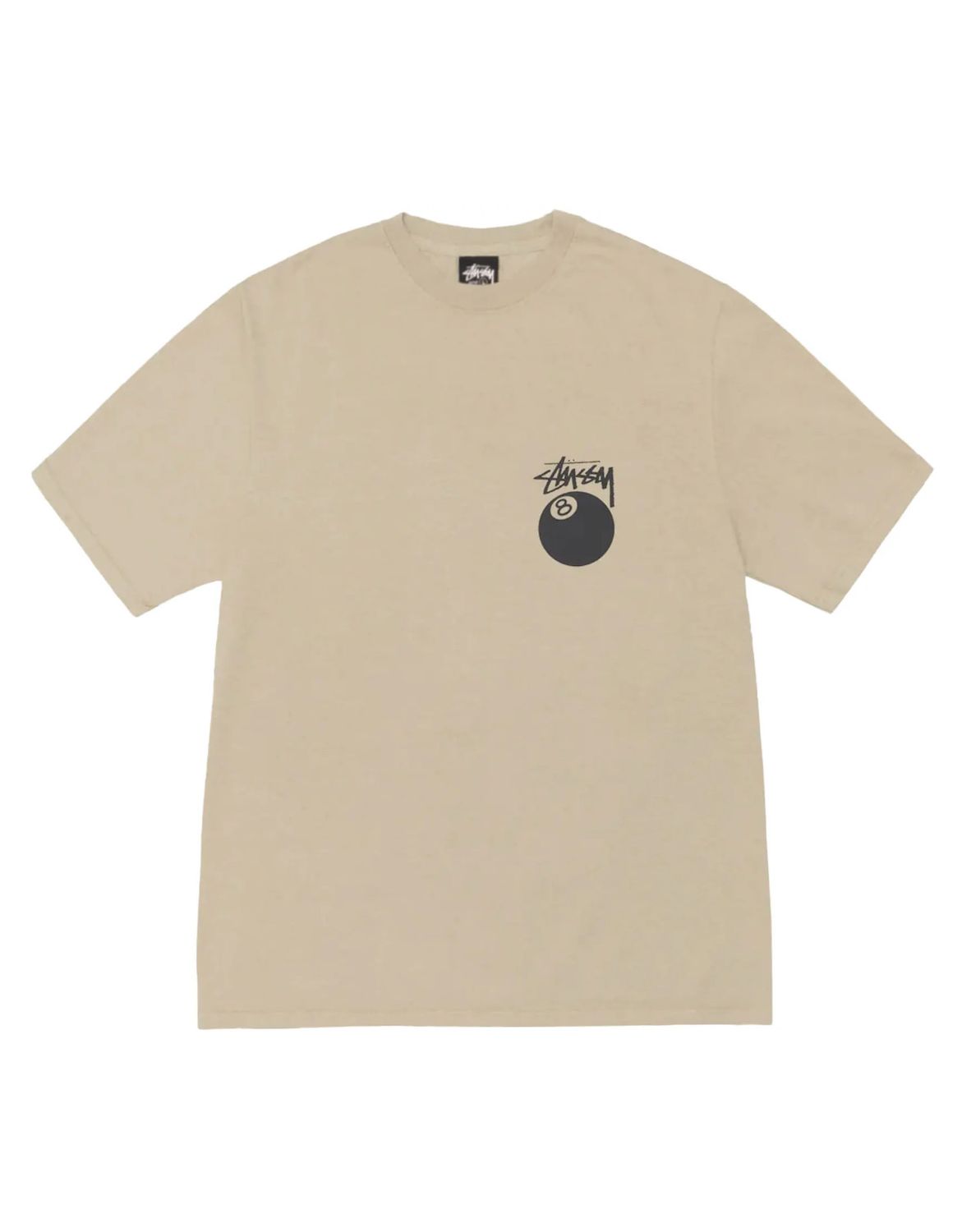 Stussy 8 Ball Tee Pigment Dyed T-shirt Khaki Size XL