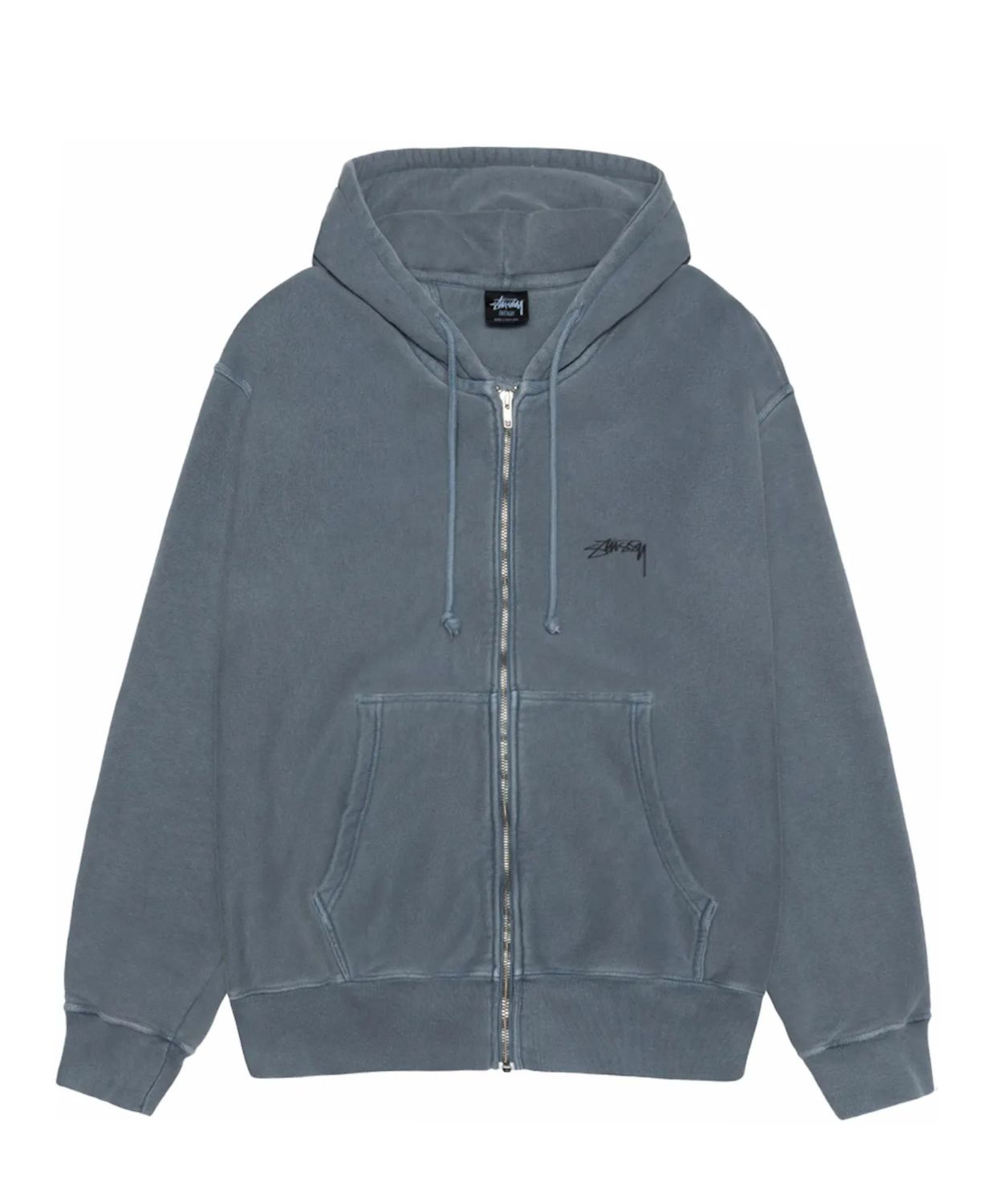 Stussy Smooth Stock Pigment Dyed Zip Hoodie Navy XL