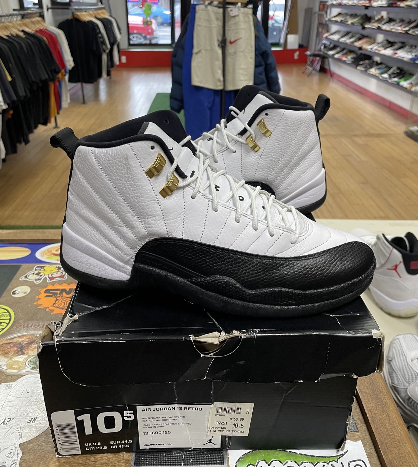 Jordan 12 Retro Taxi (2013) Size 10.5 (Worn)