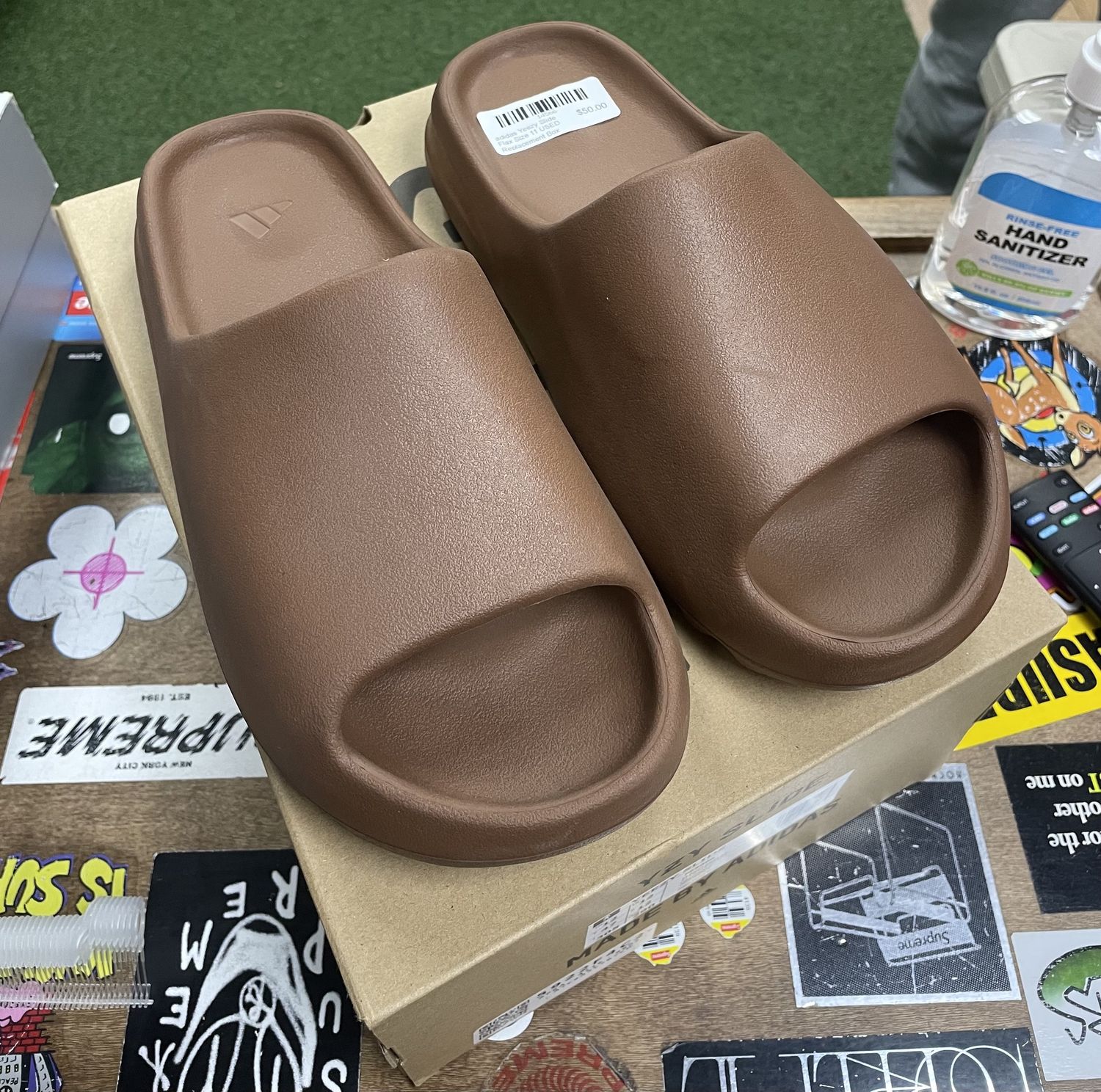 adidas Yeezy Slide Flax Size 11 USED Replacement Box