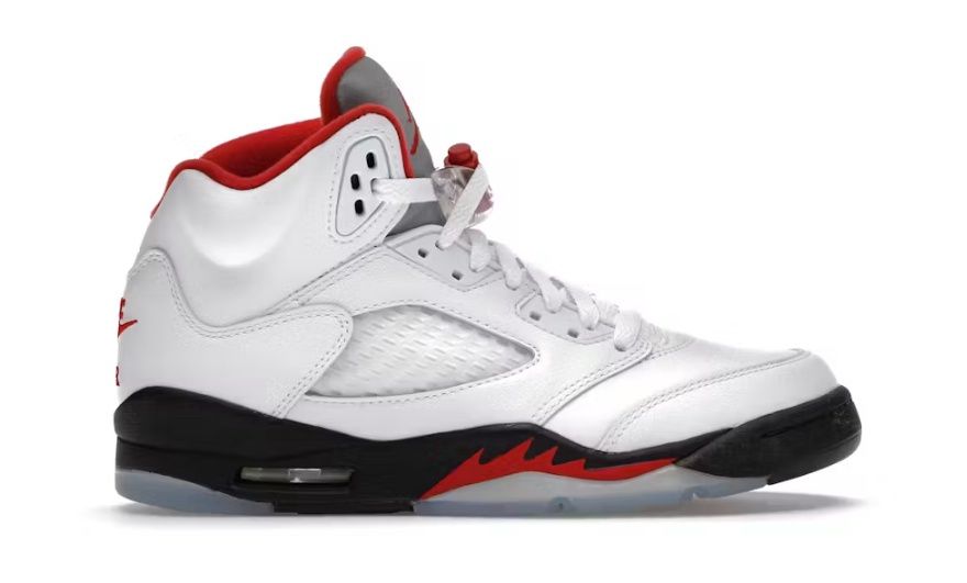 DS Jordan 5 Retro Fire Red Silver Tongue (2020) (GS) Size 6Y