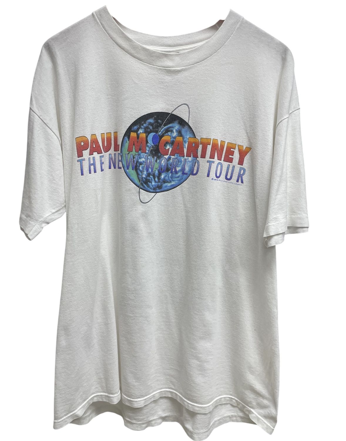 Vintage 1993 Paul McCartney The New World Tour Tee XL