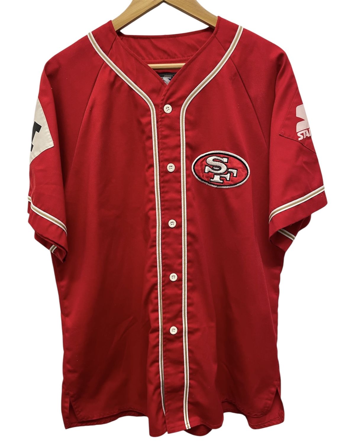 Vtg 49ers Baseball Style Starter Jersey Size L