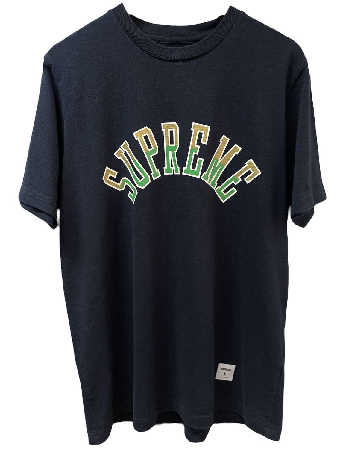 Pre Owned 2017 Supreme Arc Logo Navy Tee Size L