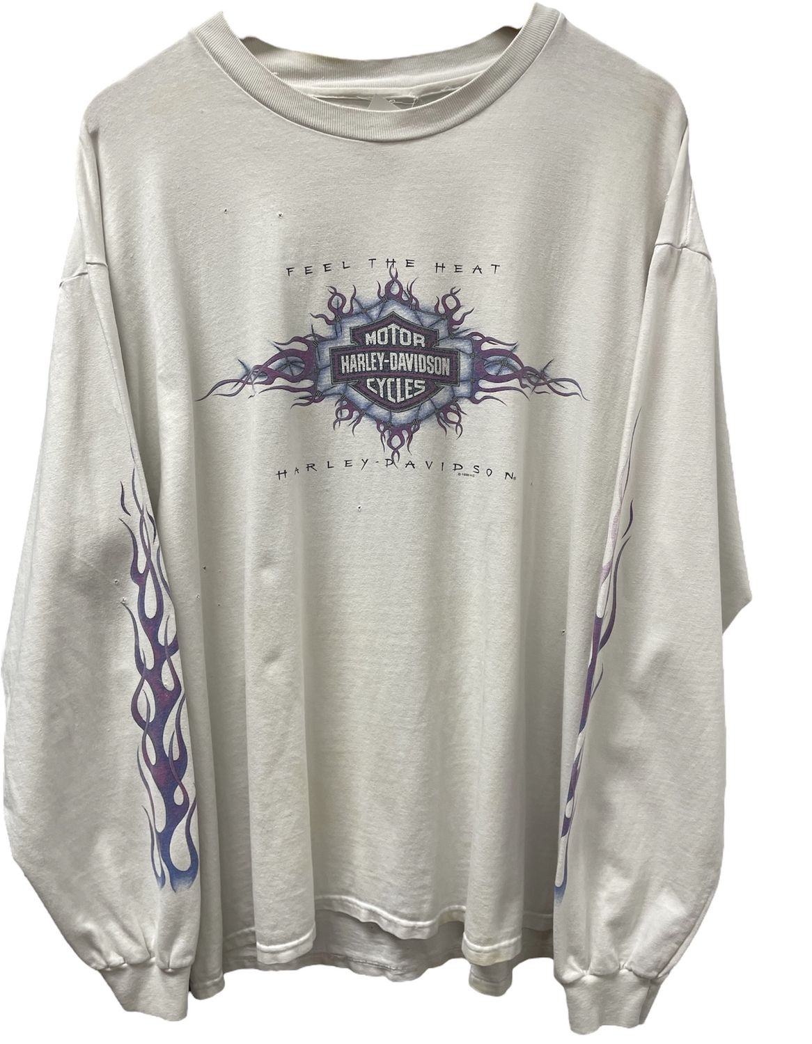 Vtg Harley Davidson Feel The Heat Fresno Tee XL