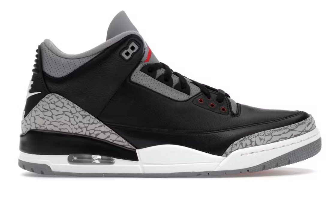 DS Jordan 3 Retro OG Black Cement (2024) Size 9