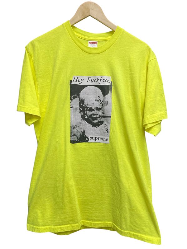Pre Owned Supreme Fuck Face Tee Yellow Size L