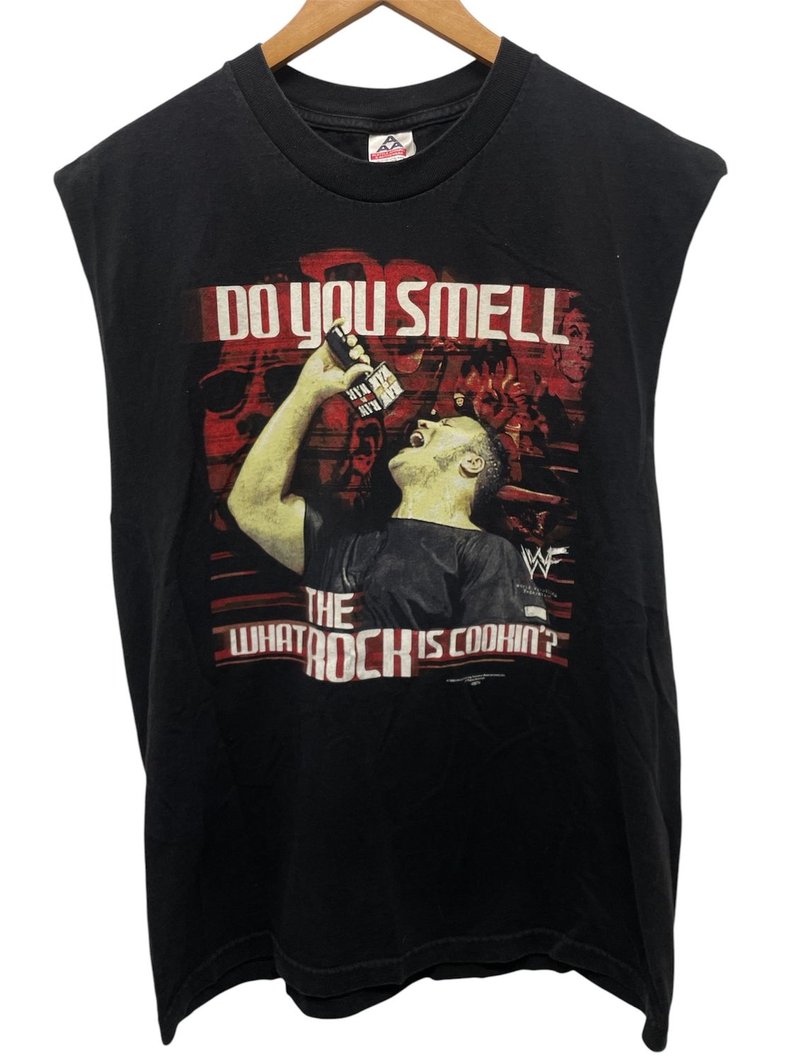 Vtg 2000s The Rock &quot;do you smell&quot; tee shirt Size Large