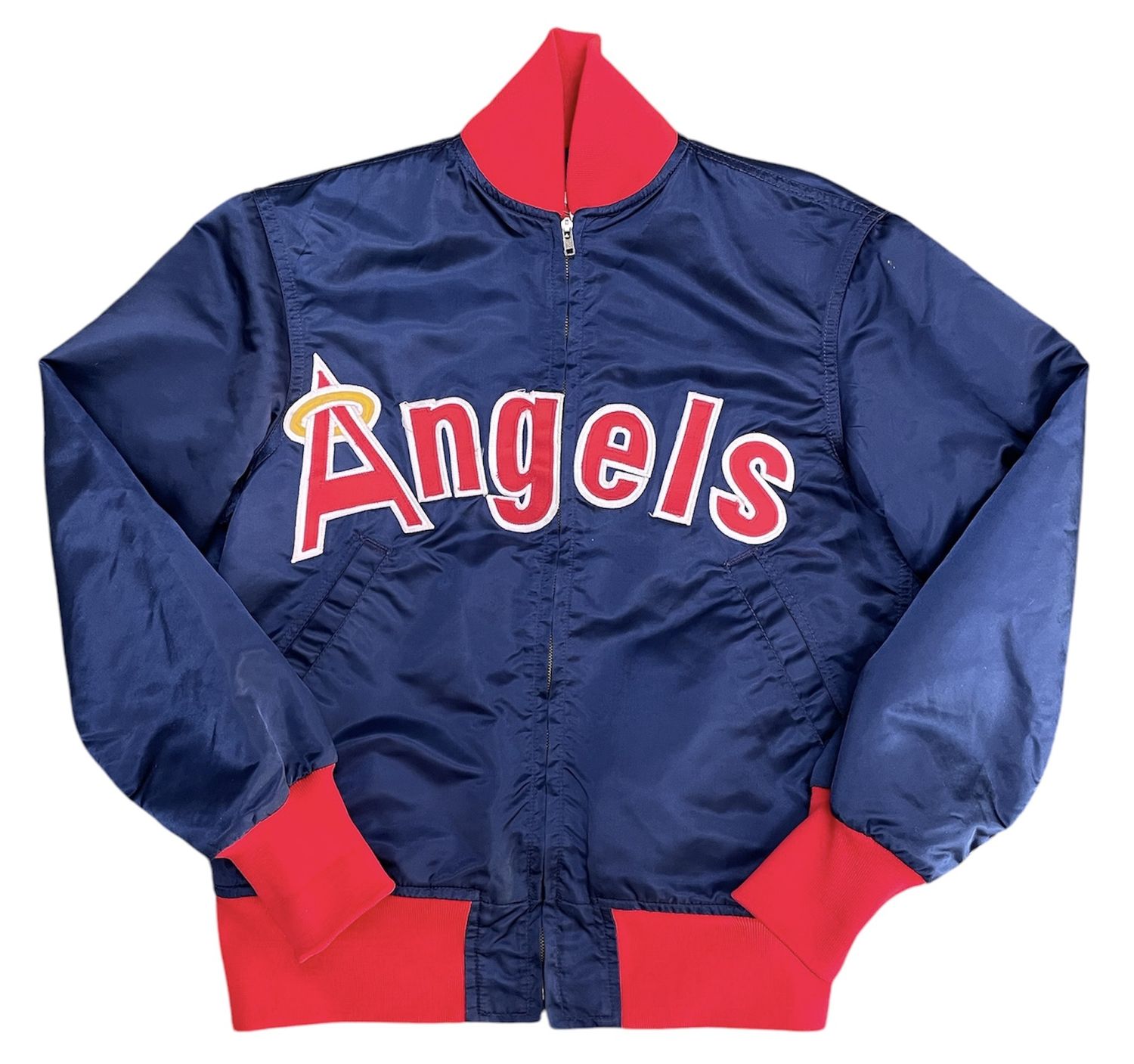 Vtg Anaheim Angels Satin Jacket Sz Small