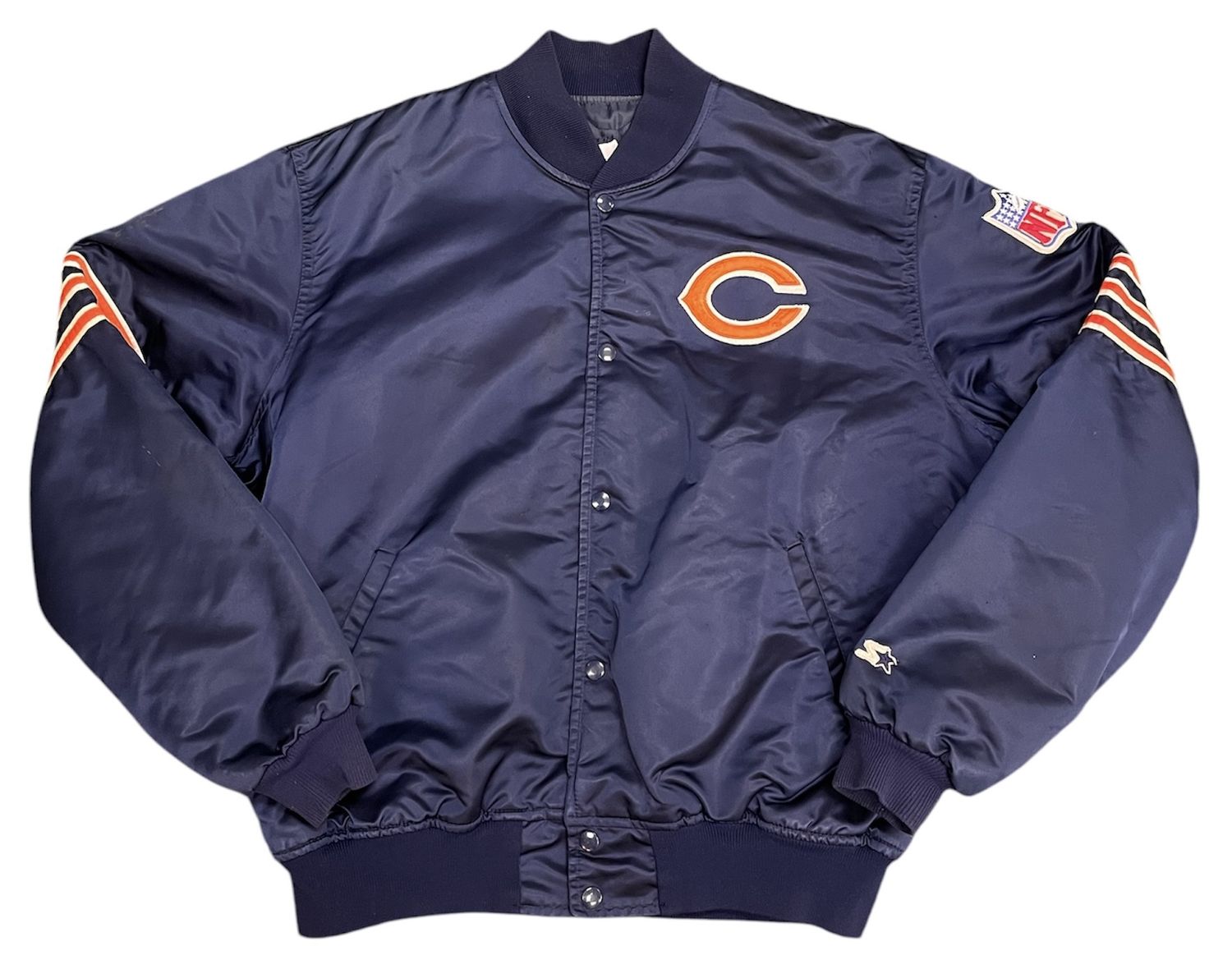 Vtg Chicago Bears Starter Satin Jacket Sz XL