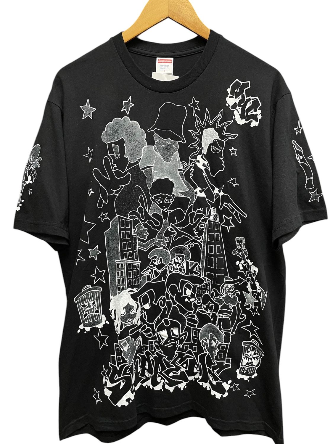 Supreme Downtown Tee Black Sz Large NEW