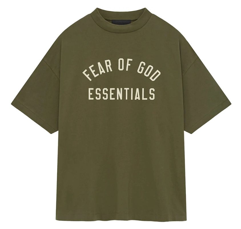 Brand New Fear Of God Essentials Jersey Crewneck Tee Military Size M