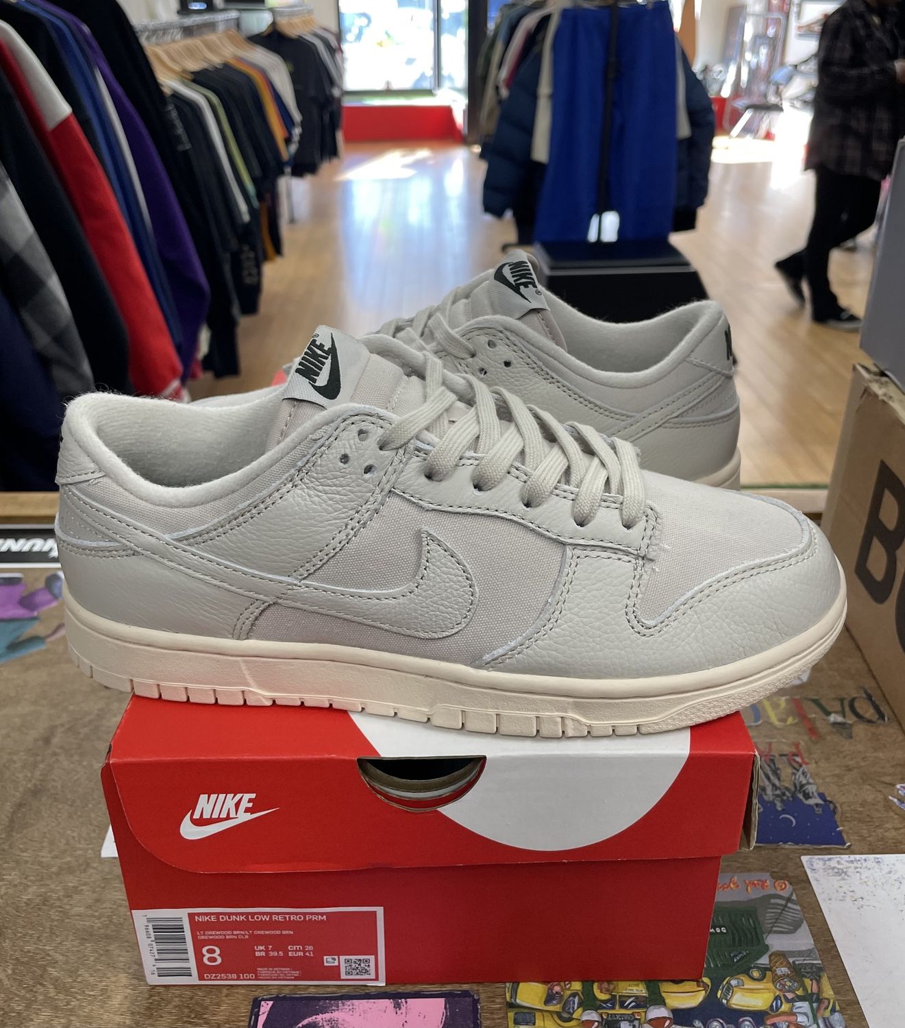 Lightly Worn Nike Dunk Low Premium Light Orewood Brown Size 8