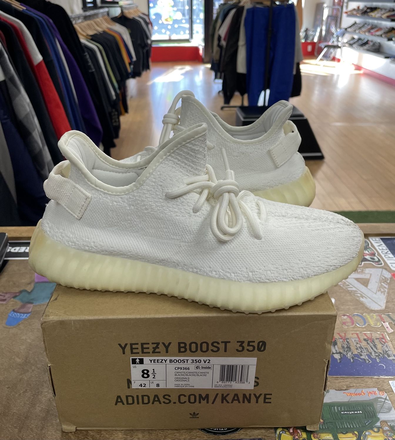 Pre Owned Adidas Yeezy Boost 350 V2 Cream Size 8.5