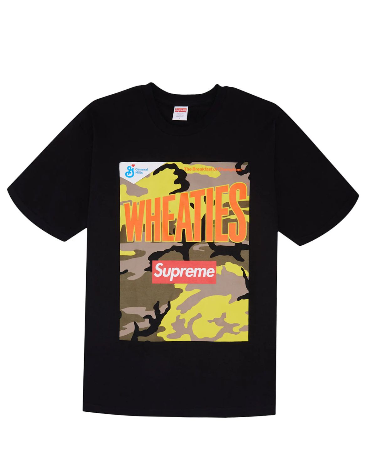 Supreme Wheaties Tee Black (SS21) Size Medium (New)