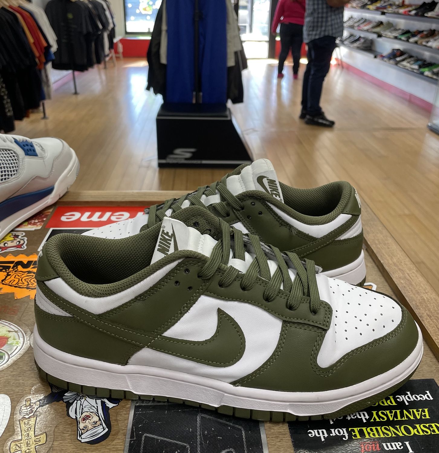 Nike Dunk Low Medium Olive (Women&#39;s) Sz 9W NO BOX (USED)