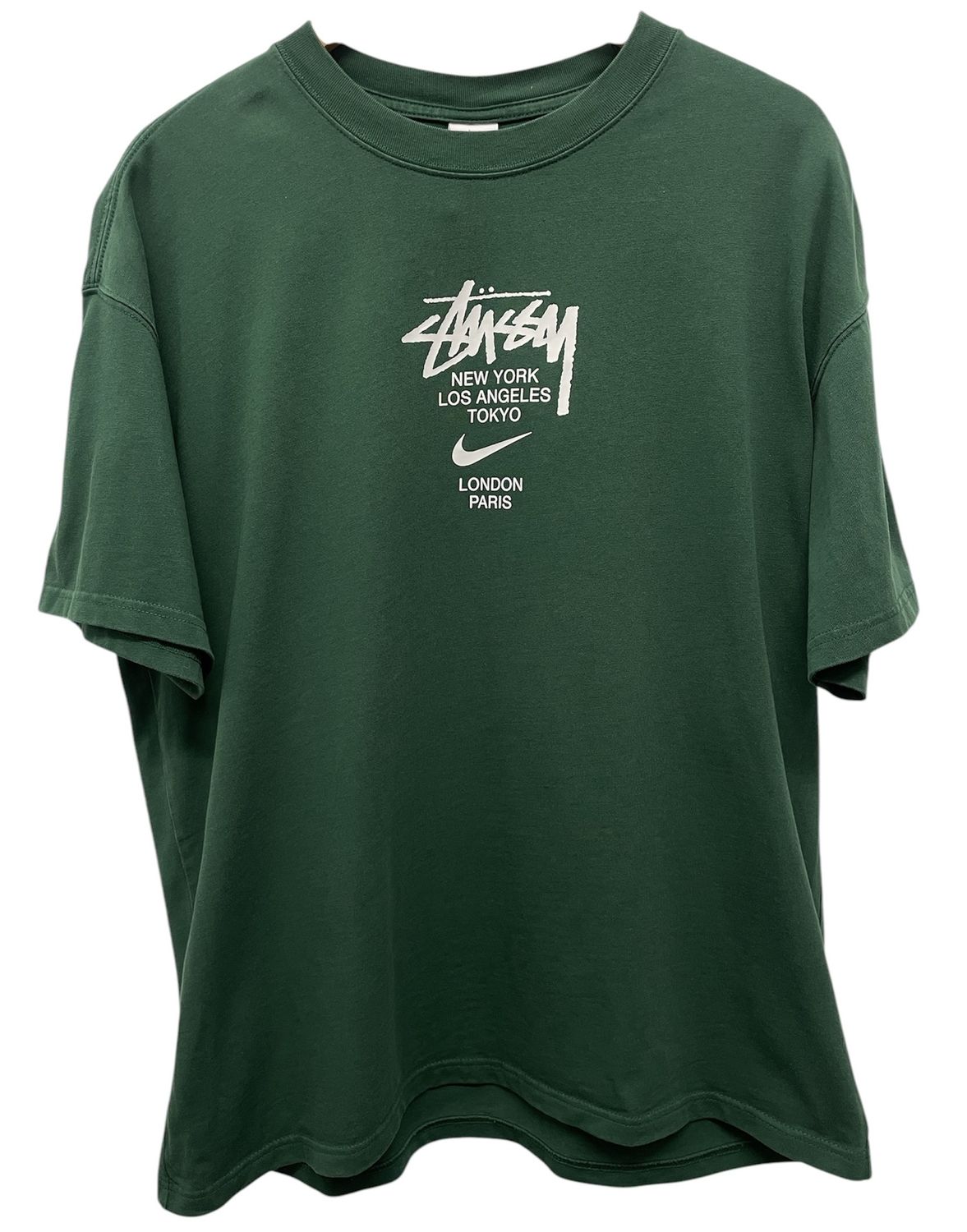 Nike x Stussy International T-shirt Green Lightly Worn Sz Large