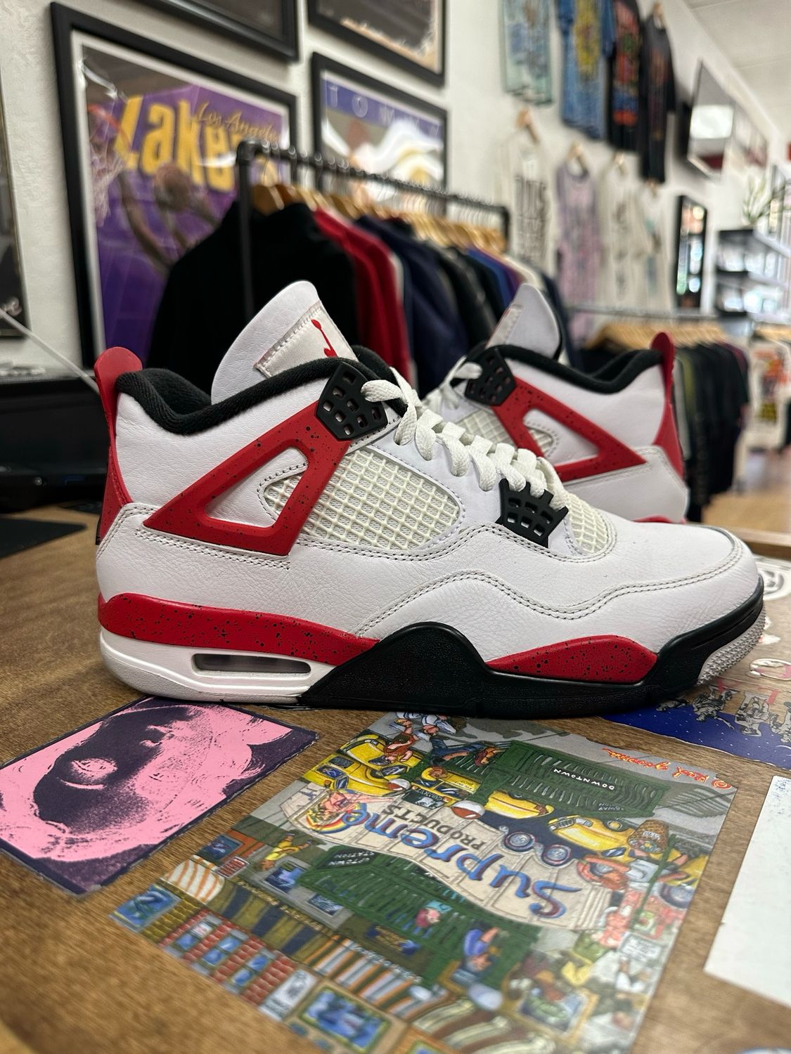 Jordan 4 Retro Red Cement Sz 8 (USED) NO BOX