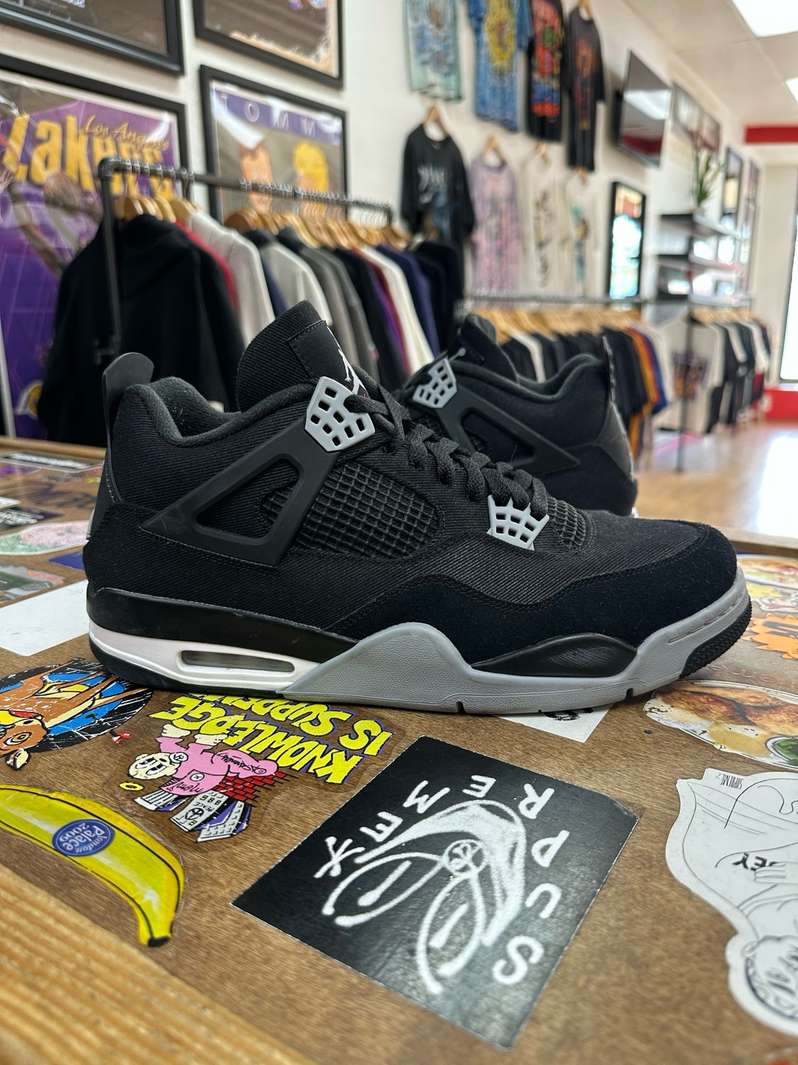 Jordan 4 Retro SE Black Canvas Sz 12 (USED)(NO BOX)
