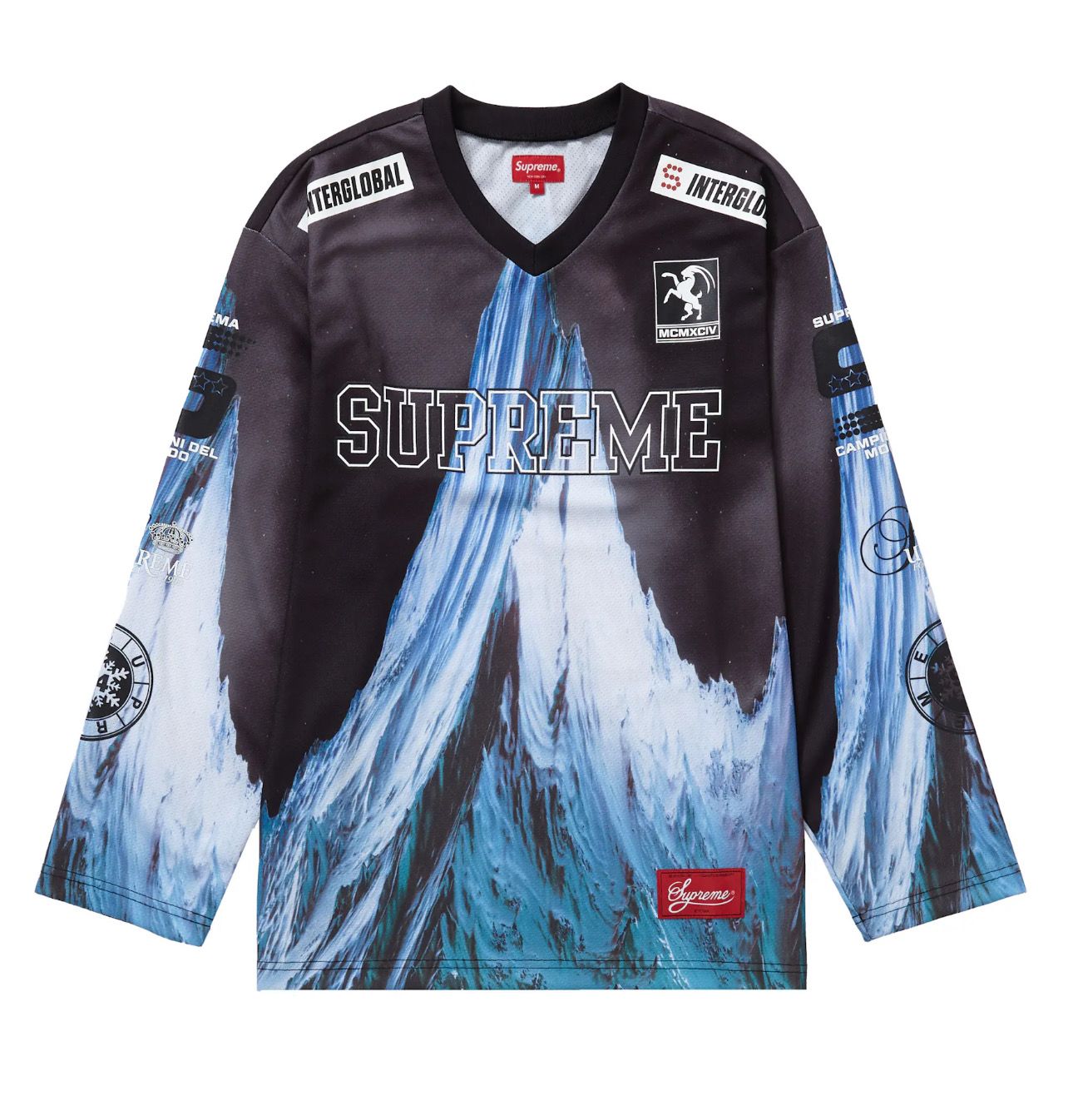 Supreme Mountain Hockey Jersey Black Sz Large (WORN)