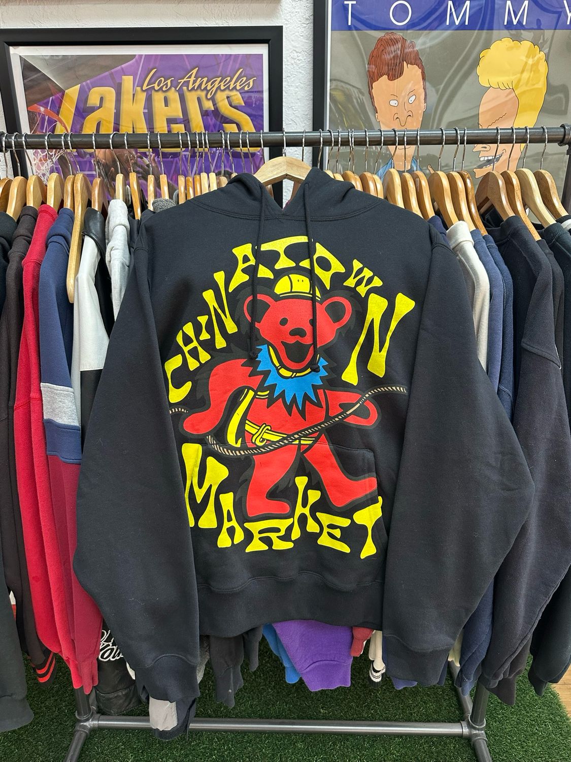 Chinatown Market Grateful dead BearHoodie Sz Large