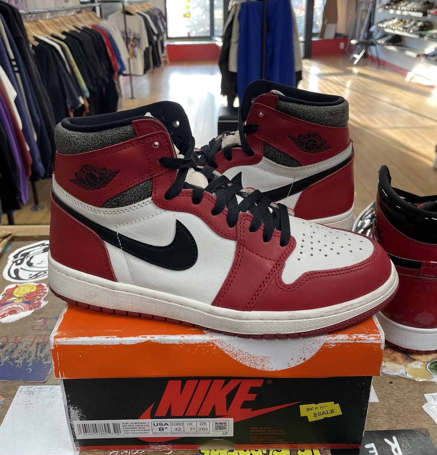 Pre Owned Jordan 1 High OG Lost &amp; Found Size 8.5