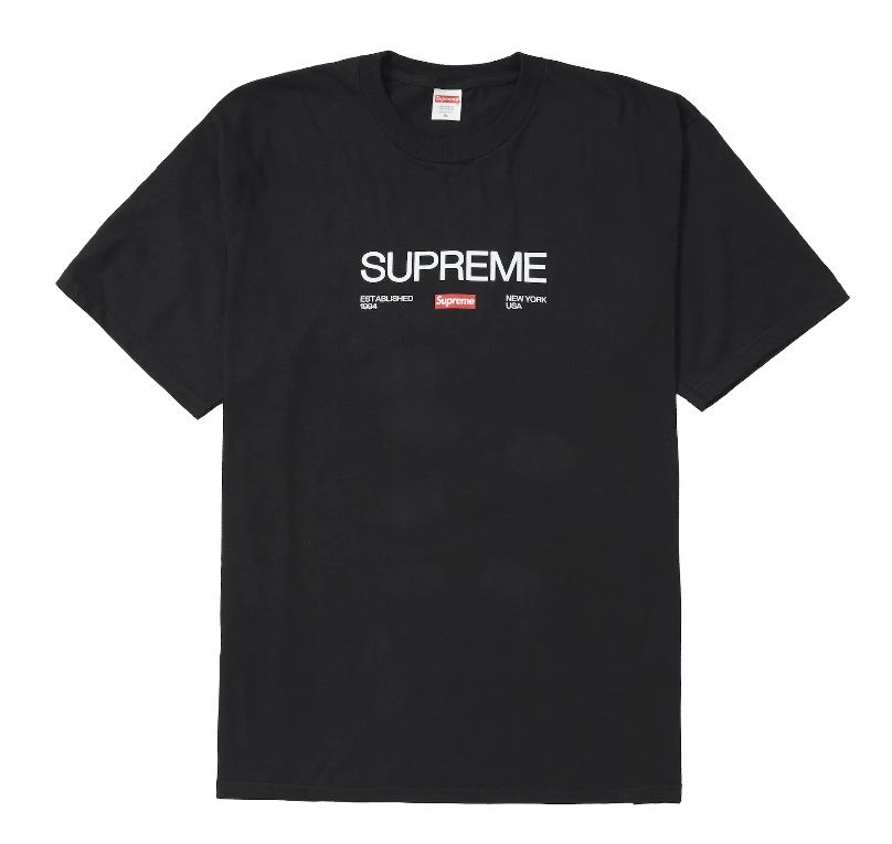 Supreme Est. 1994 Tee Black (SS21) Size Large (New)