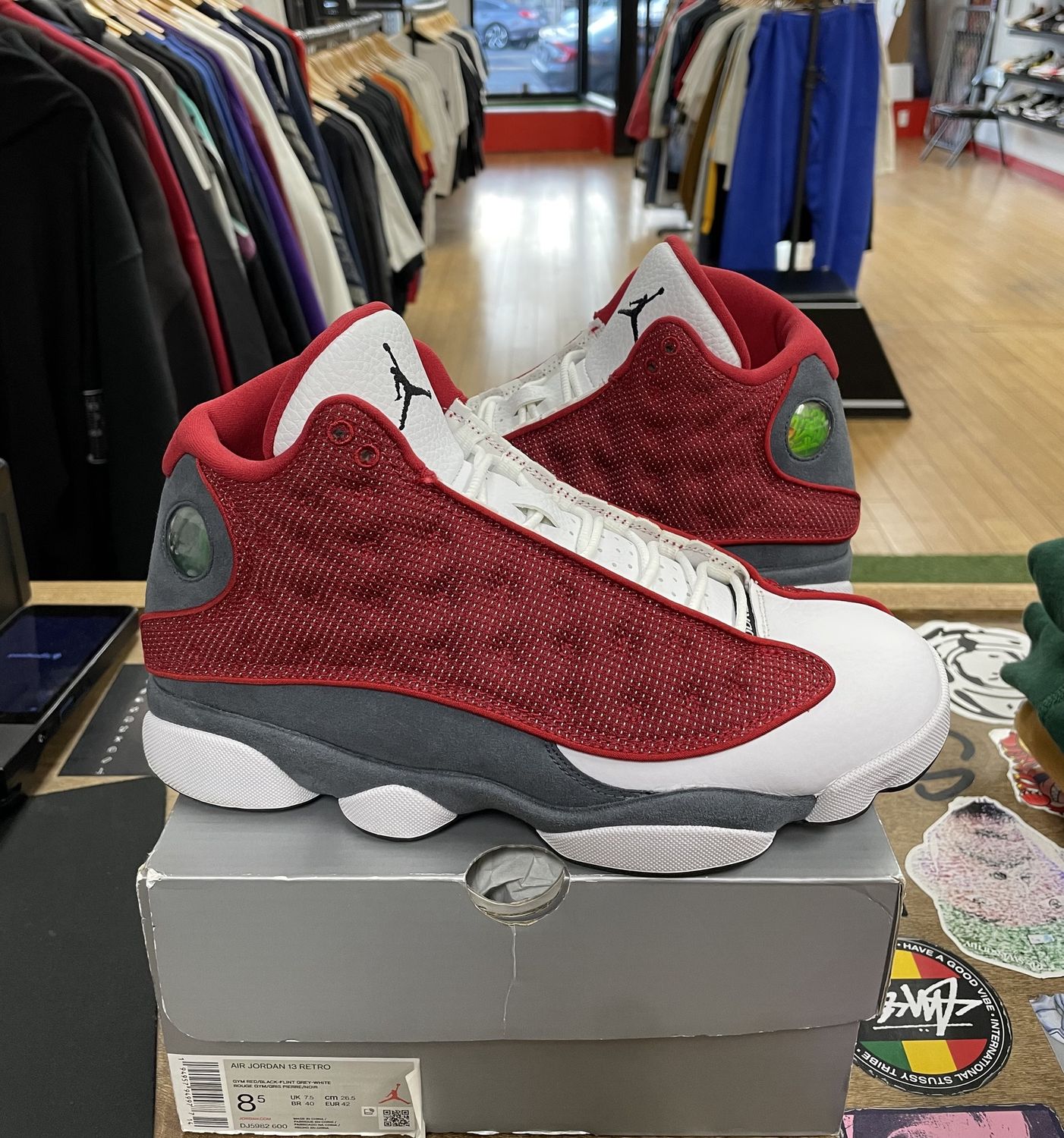 Pre Owned Jordan 13 Gym Red Flint Grey Size 8.5