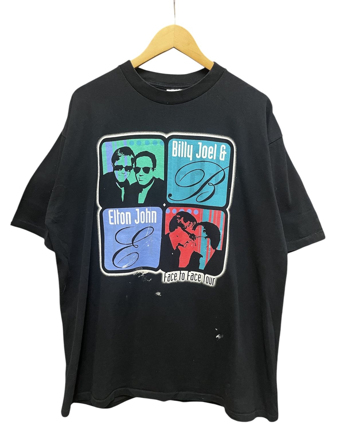 Vtg Elton John &amp; Billy Joel Face to Face Tour Tee Size XL