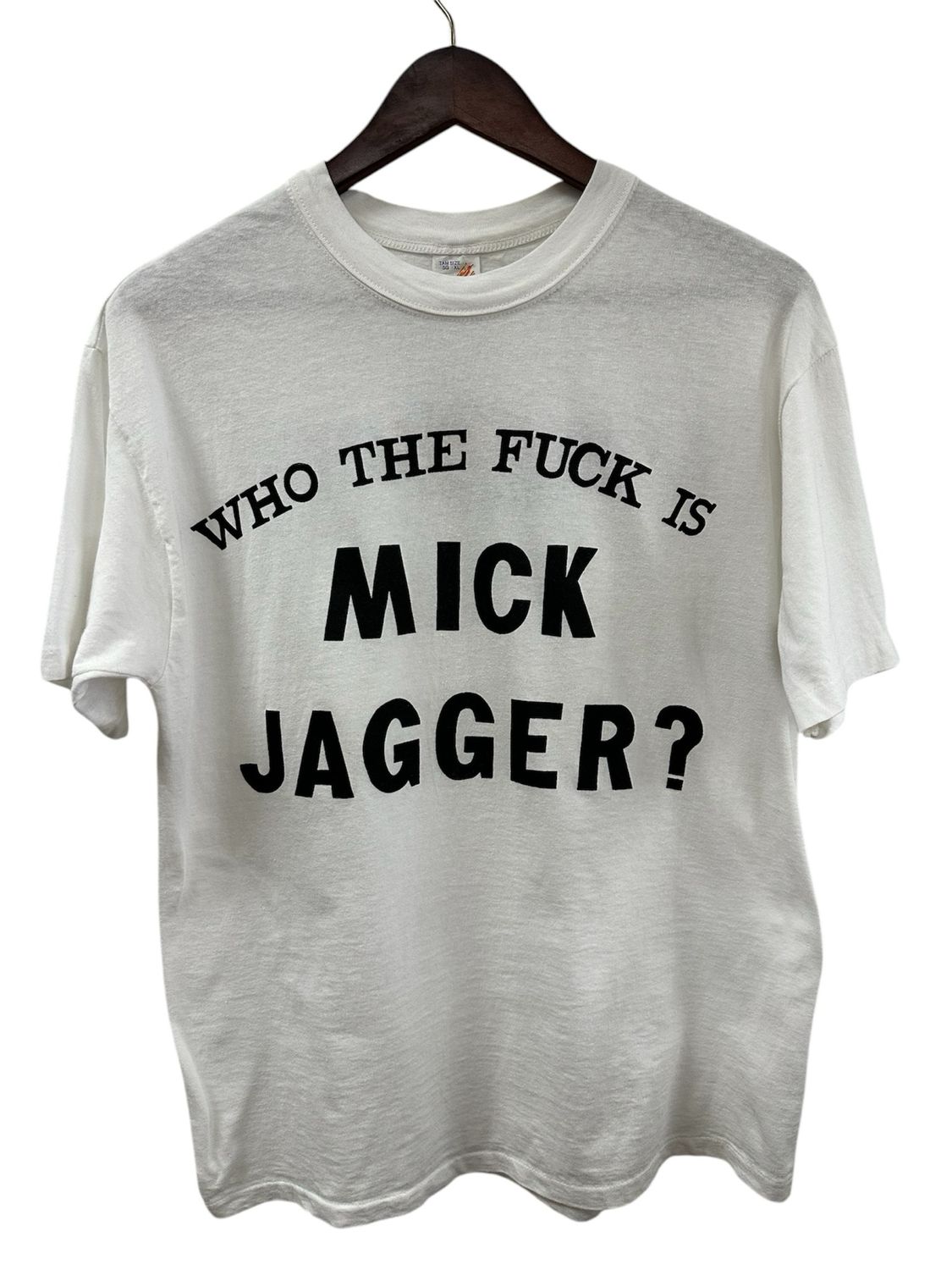 Vintage 90&#39;s Rare Who The Fuck Is Mick Jagger Tee Size XL