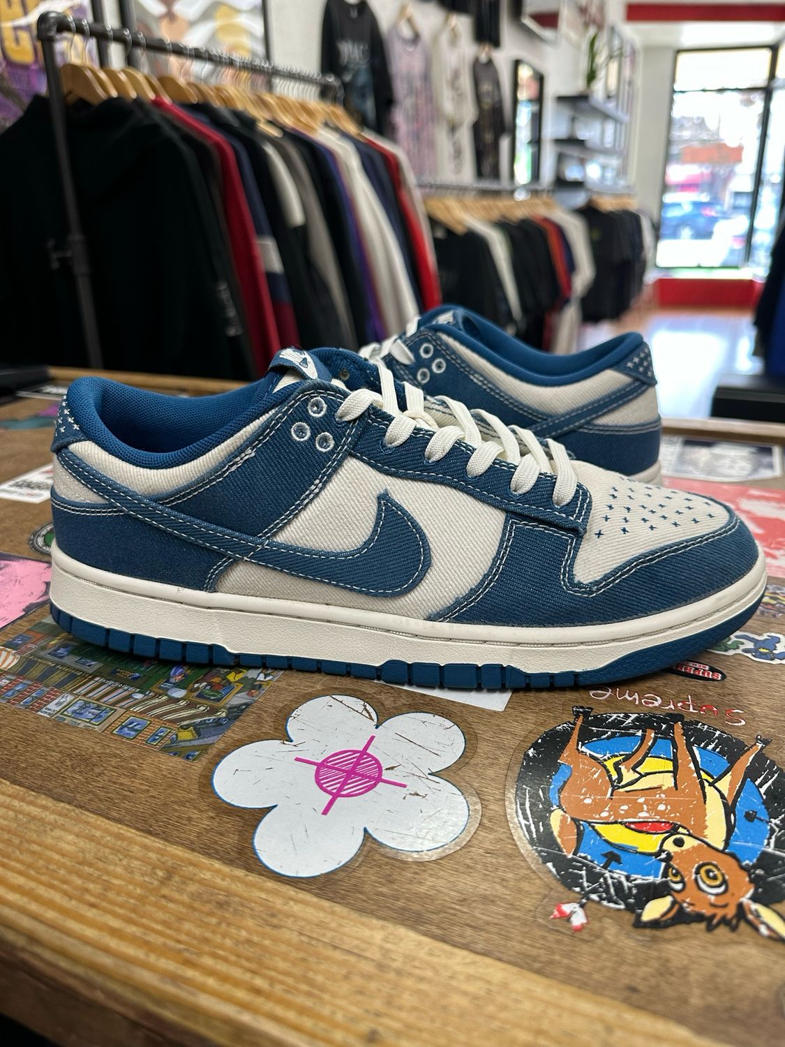 Nike Dunk Low Industrial Blue Sashiko Size 9 (WORN)(NO BOX)