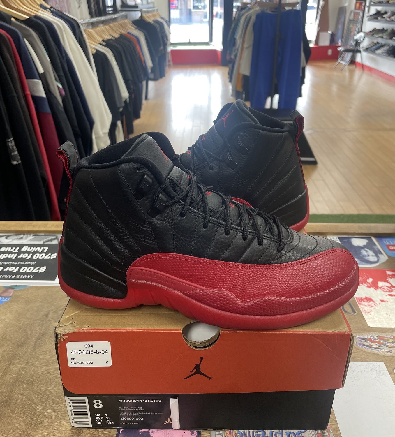Lightly Worn Jordan 12 Retro Flu Game (2016) Size 8