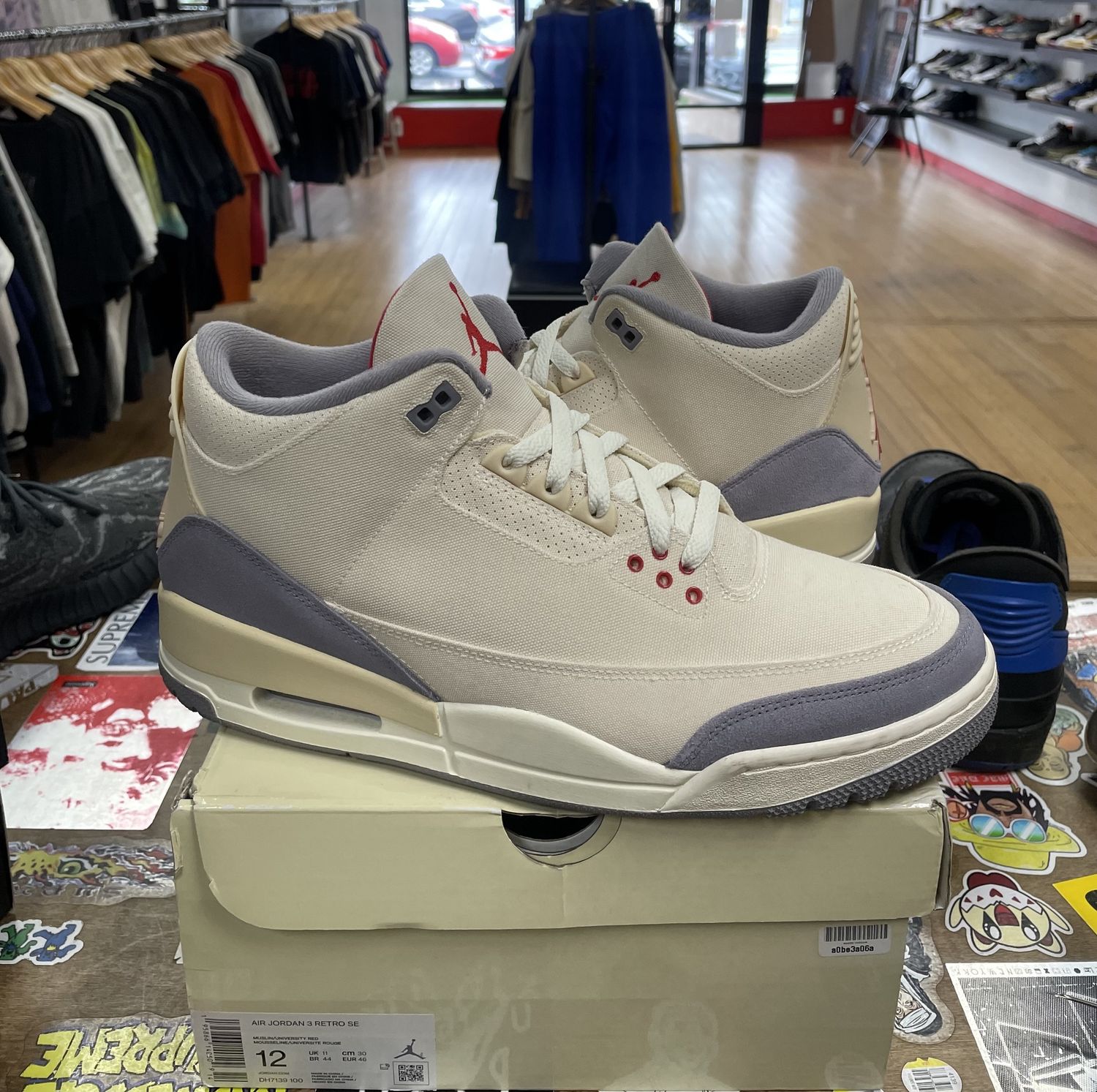 Jordan 3 Retro Muslin Size 12 Lightly Worn