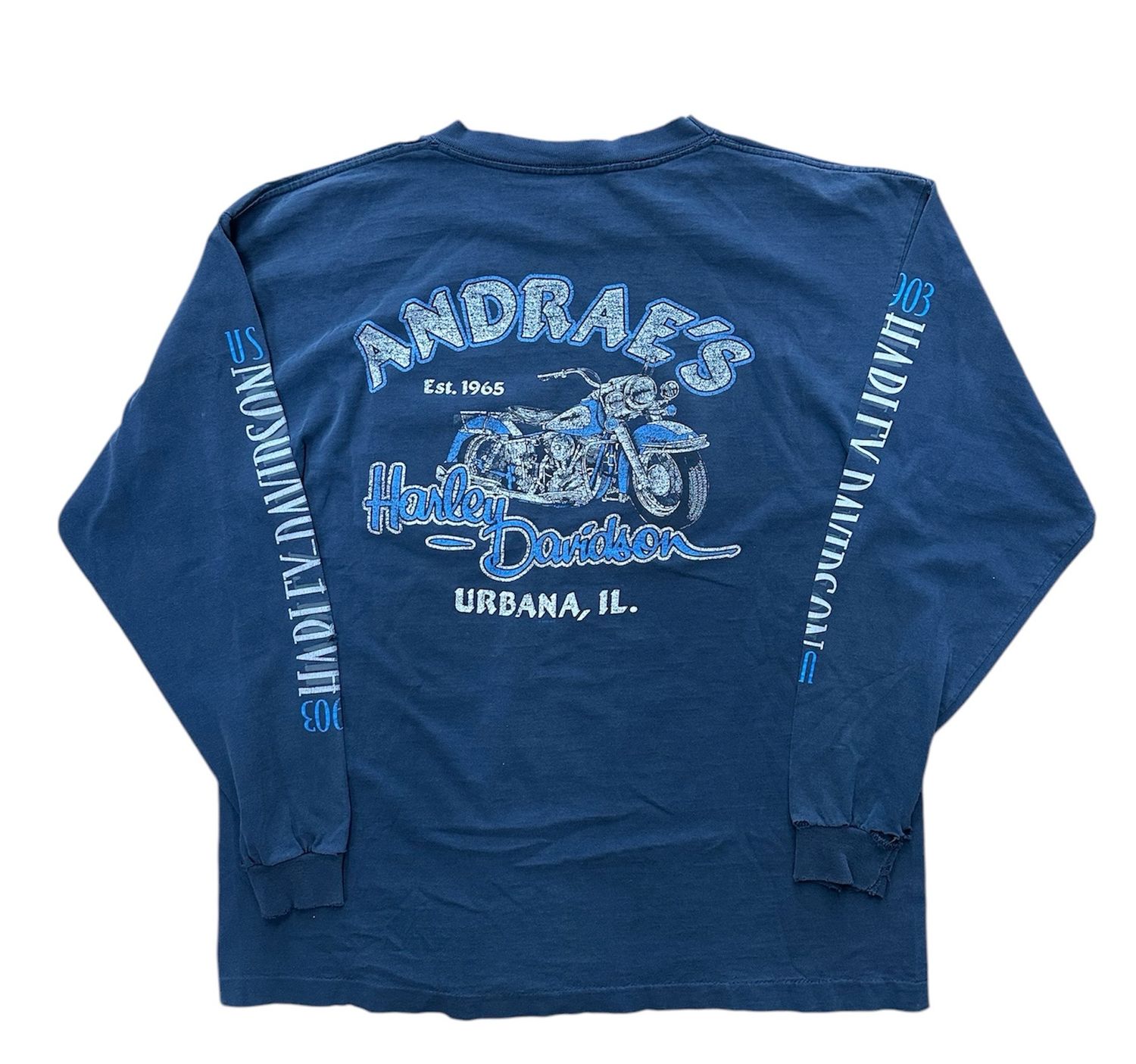2001 Harley Davidson Distressed Long Sleeve Size XL