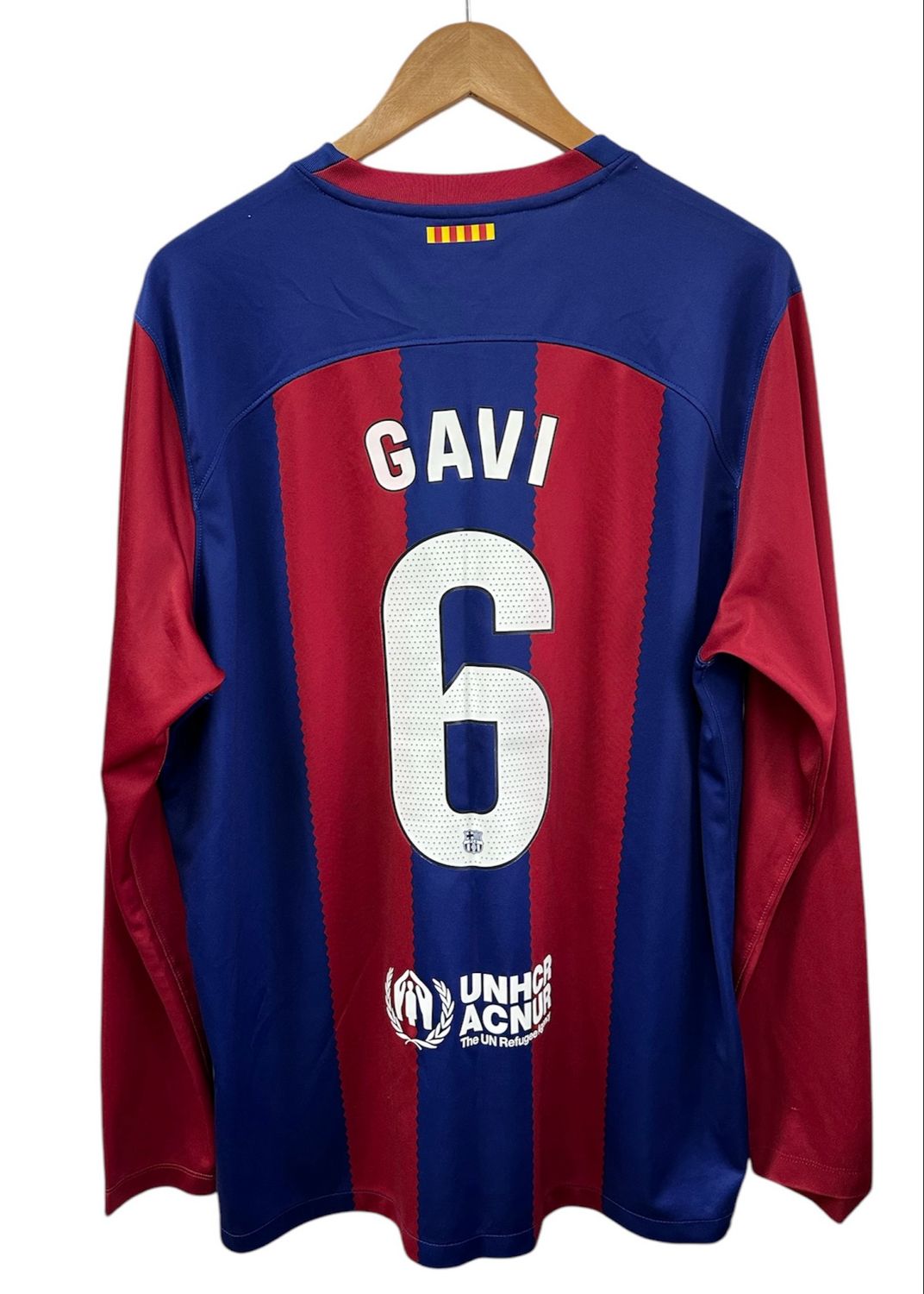 Nike 2023/2024 FC Barcelona Gavi Long Sleeve Jersey Size XL
